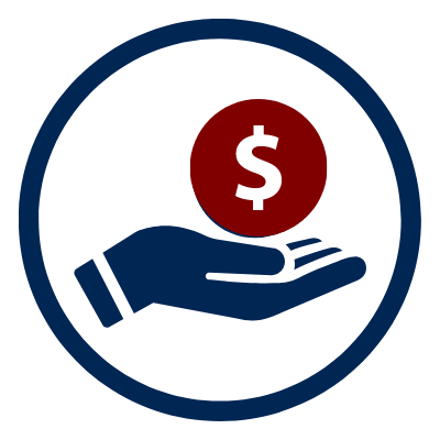 hand holding money symbol