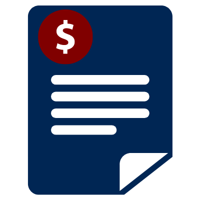 Document with money sign