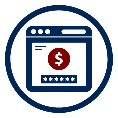 money symbol on a web browser