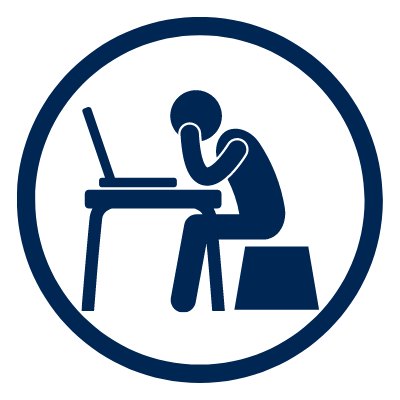 student sitting at a desk